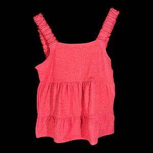 Flowy Red Tiered Summer Tank Top